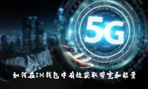 如何在IM钱包中有效获取带宽和能量